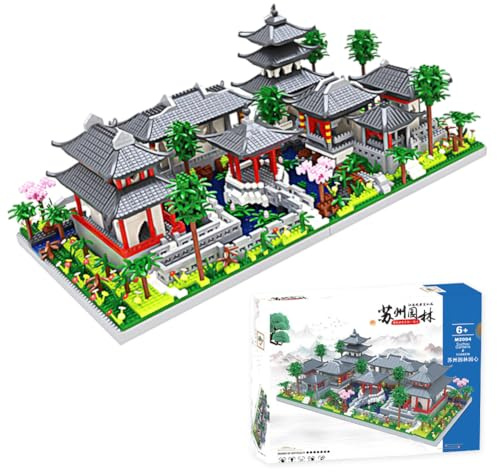 QYEHF Chinese Architecture of Suzhou Garden Micro Bausteine, 3888PCS Bauklötze-Sets,Micro Mini Bausteine,Teile Klassischer Suzhou Garden Haus Deko Modell,Klemmbausteine Creative Geschenk