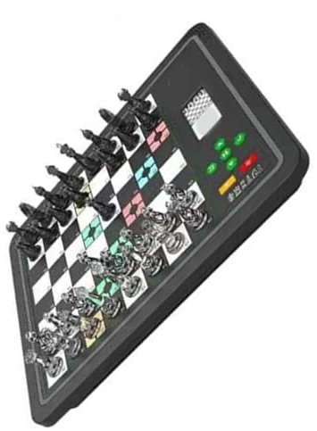 Scacchiera Magnetica Portatile Intelligente, Motore Scacchistico 200 Posizioni di Pratica 18 Livelli di Gioco Gioco da Scacchiera per Computer 3 modalità di Gioco per Casa, (BLACK)