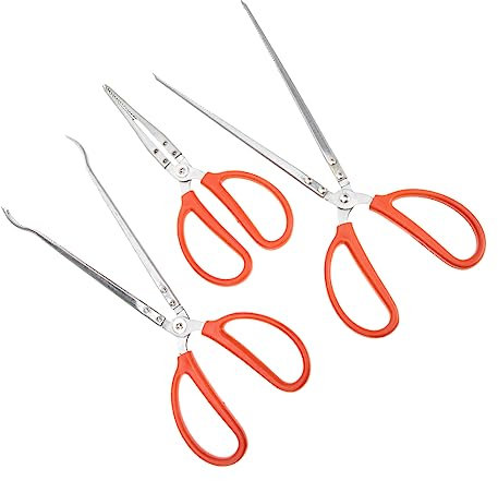 IMIKEYA Set di 3 pinze multifunzionali pinze in acciaio inox per grabs aragoste spazzatura ergonomica