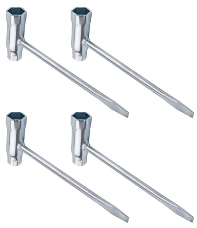 CATELL 4 stycken motorsågsnycklar, T-motorsågsnyckel 13 mm x 19 mm tändstiftsnyckel motorsågsnyckel kombinyckel för motorsågsgräsklippare borstskärare