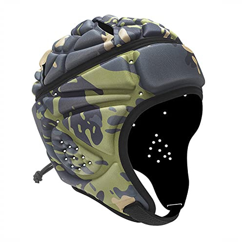 Casque de rugby - Casque de gardien de but de football - Casque de protection réglable - Protection de la tête de football - Casquette anti-collision pour adolescents et adultes