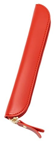 LAIOUSN Stift-Schutzhüllen für Kugelschreiber, Verpackung, Bleistift-Aufbewahrungstasche, PU-Leder, Stifteetui, Stifteetui, Schreibtisch-Organizer, rot