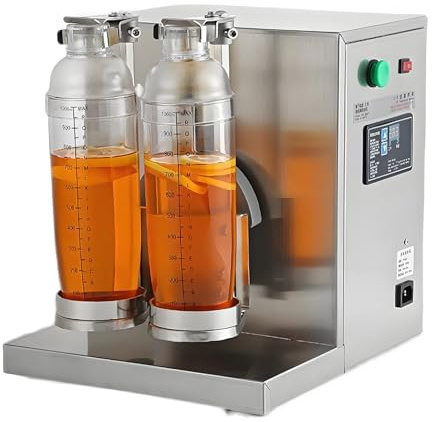 Macchina Automatica per Shakerare Il Bubble Tea Shaker Elettrico per Tè Al Latte a Doppio Telaio Doppia Struttura Elettrica in Acciaio Inox Frullatore per Bevande