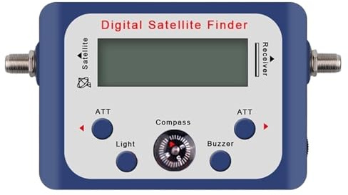 Détecteur De Signal Satellite Numérique, Récepteur Satellite, Décodeur De Récepteur Satellite TV avec Écran LCD LNB Facile à Utiliser(Added Black Cable)