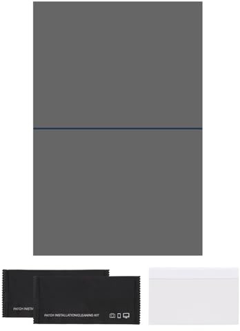 sourcing map Polarisierte Folie, 30,5 x 20,3 cm, selbstklebende polarisierte Blätter, linearer Polarisationsfilter mit Reinigungsset, Schaber für LCD-Bildschirm-Reparatur, Physik, Bildung, 0 Grad (200