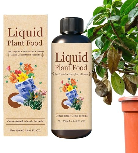 Abono Líquido para Plantas de Interior - 250 ml Nutrientes Orgánicos para el Sustrato - Fertilizante Líquido Vegetal - para Bonsái, Orquídeas, Cactus, Flores, Urbano y Exterior