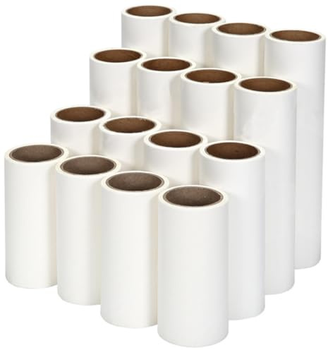 YARNOW Tearable Sticky Paper Cleaning Tape 60 Sheets Each 4 Pcs 19cm Wide, Adequate Glue Adhesive for Pet Hair Remover Rollers Suitable for Household Cleaning and Lint Removal