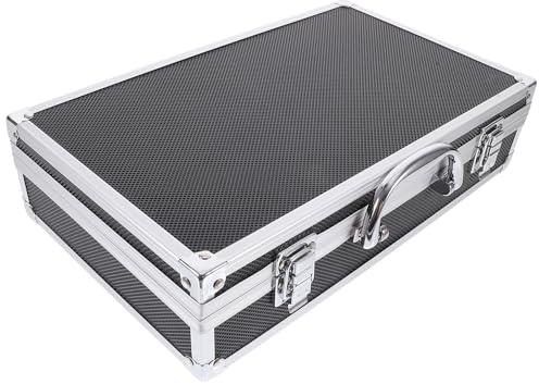 TOVINANNA Maleta portátil para micrófono inalámbrico con Caja de Almacenamiento rígida Negra, Estructura Multi-Slot y Espuma Protectora, Adecuada para Uso en KTV y Estudio de grabación