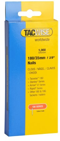 Tacwise 0364 Stauchkopfnägel Brad Typ 18G / 35 mm, Verzinkt, 1000 Stück, Silberfarbig