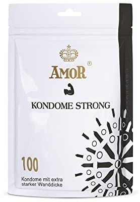 AMOR Premium Strong, Extra starke Wanddicke 0,08 mm, Ø 53 mm, 100 Stück