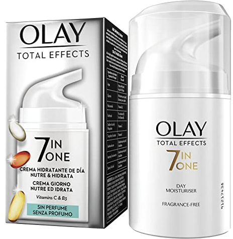 Olay Total Effects 7in1 Crema Giorno Antietà – Idratante Viso Con Niacinamide E Vitamina C – Combatte 7 Segni Dell’Invecchiamento Cutaneo Per Una Pelle Più Giovane – Senza Profumo – 50ml