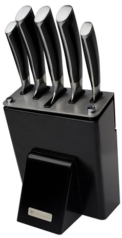 Rockingham Forge Equilibrium 6 Piece Stainless Steel Knife Block Set