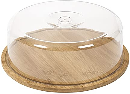 Hülle - Bambus - Käseplatte mit Hülle - 28cm - Käseglocke - Bambus-Käseplatte