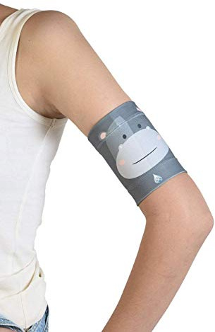 Dia-Band BARN, manschett för Freestyle Libre, Medtronic, Dexcom eller Omnipod blodsockermätare - Återanvändbart huvudband för diabetiker (Junior.M (19-21 cm))