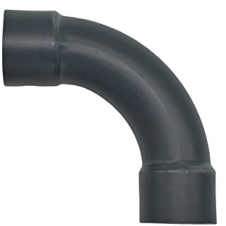 Arco de PVC de 45 grados y 90 grados de tubo, diámetro de 32 mm, diámetro de 110 mm, ángulo de PVC, manguito adhesivo por ambos lados, PN 10 (Ø63 mm, arco de 90° de tubo)