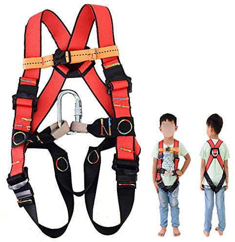 Imbracatura da arrampicata per tutto il corpo per bambini Equipaggiamento di protezione anticaduta Comfort di sicurezza Materiale in poliestere per allenamento in espansione all'aperto Speleologia