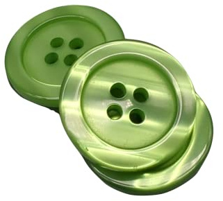 BOTIBOTON – 50 Knöpfe in Perlmuttoptik – 5 Größen zum Annähen – 11 Farben zur Auswahl – Hemden, Mäntel, Jacken und babyknöpfe, kinderknöpfe - Hergestellt aus Spanien (perlmutt Vivid Green, 20 mm)