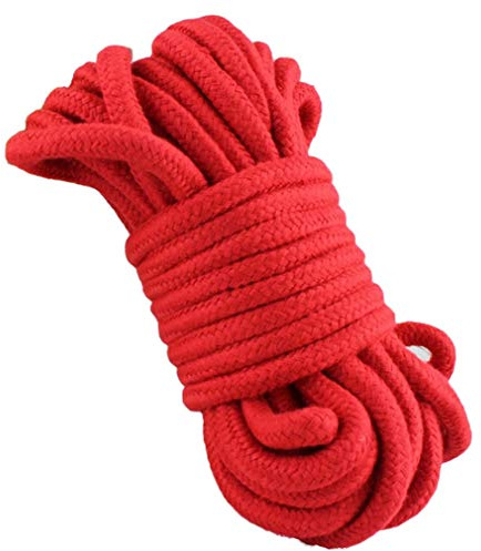 BONDAGERIE® Corda di colore rosso in cotone, 10 metri