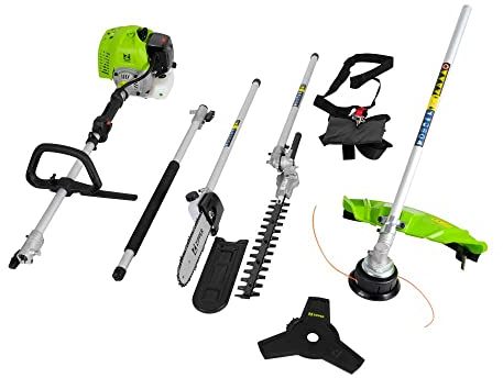 Zipper ZI-GPS252 Benzin Rasentrimmer mit Verlängerung, Tragegurt