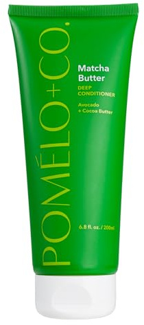 Pomélo+Co. Leichter Conditioner 200ml - Matcha und Aloe Vera für Glanz | Vegane Spülung ohne Silikone und Hormone mit Kakaobutter und Avocado - Haarspülung für trockenes Haar mit mehr Pflege