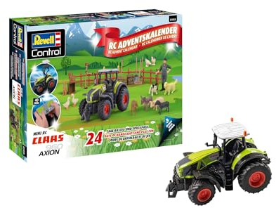 Revell Adventskalender RC Claas 960 Axio I Claas Traktor I Adventskalender zum Selbermachen I Weihnachtskalender für Jungen, Mädchen und Erwachsene ab 8 Jahren I Traktor in 24 Tagen zusammenbauen
