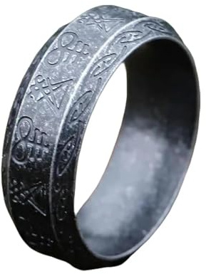 Nouveau Gothique Lucifer Satan Sceau De Satan Chevalière Anneaux Punk Sceau Anneaux Hommes Et Femmes Païen Bijoux Vintage