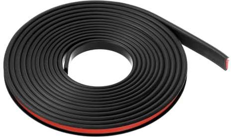 QUARKZMAN U-Form Kantenband 9/25 x 16.4ft (9mm x 5000mm) Selbstklebendes TPE Flexibles Furnierkantenband Kantenschutz für Möbel, Schränke, Tische, Reparatur, Schwarz