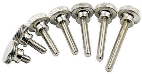NOURIS Rändelschrauben, M3 x 8 mm, Rändelschrauben, hohe Computergehäuseschrauben, Edelstahl, 20 Stück (M3 x 8 mm) (Größe: M3 x 16 mm)