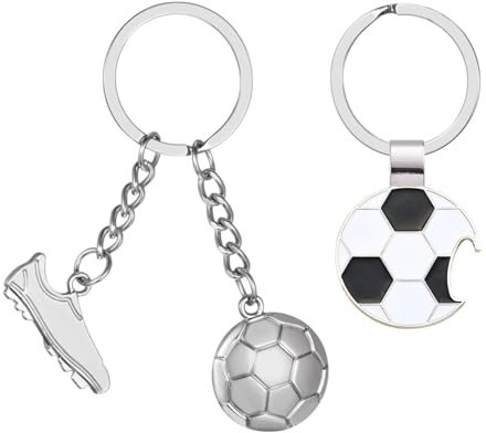 1 Piece Shoe Football Keychain With 1 Piece Football Opener Keychain, Football Pendant, Fan Keychain, Sports Football Keychain Pendant, Football Gift For Boys