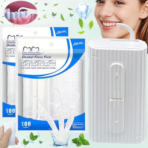 lankai Weiß Zahnseide Boxen, Tragbare Zahnseide Boxen, Zahnseide Pick Spender, Zahnseide Boxen Für Zahnreinigung, Automatische Zahnseide Boxen, Mit 210 Zahnseide Stick, Für Reisen, Zahnreinigung