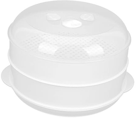 PRETYZOOM Vaporera De Plástico Para Microondas Ideal Para Calentar Al Vapor Pan Bollos y Más