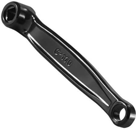 Aartner Manivelle de vélo pour gaucher - Bras de manivelle diamant - Manivelle en fer - Entièrement massive - Pour vélos de route, VTT, vélos pliants (170 mm)