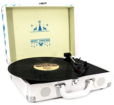 ZJFHEYUO Tourne-Disque rétro, Design Valise GE, pour la décoration intérieure, Tourne-Disque Vinyle 3 Vitesses, Style S, Taille Unique