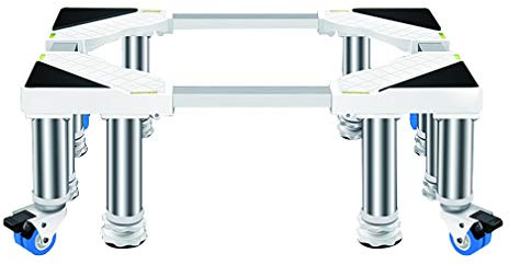Adjustable Furniture Dolly Base Stand for Washing Machines Refrigerators & Cabinets - 91-105cm with 8 Heavy-Duty Locking Wheels - Mobile Appliance Roller Platform