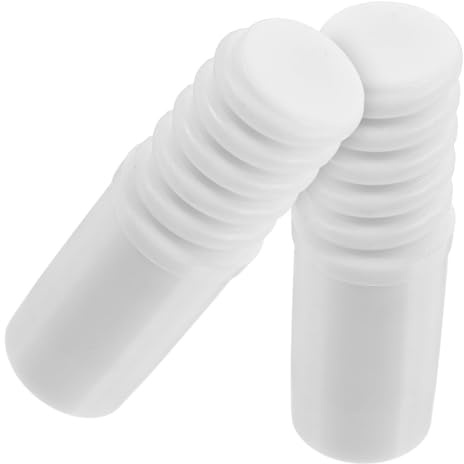 Conector Roscado 2 Piezas de Plástico Blanco Mango de Escoba | Poste Extensible y Mop Pole, Uso en Casa u Oficina, Instalación Sencilla, Diseño de Diámetro Versátil