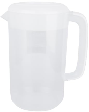 WEKADRIN Jarra Transparente de Plástico con Tapa y Recipiente Grande para Jugos y Bebidas Frías con Asa para Uso Doméstico