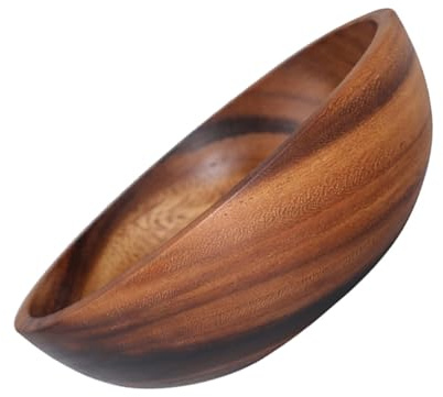 Alipis Bol à Fruits Bois Épais Saladier Maison Polyvalent pour Fruits Salades Et Repas Bol De Service Pratique Et Élégant pour Cuisine Familiale