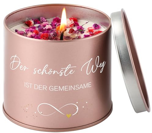 PRSTENLY Hochzeitsgeschenk für Brautpaar, 9OZ Lavendel Duftkerze | Romantisches Hochzeit Geschenk, Hochzeitsgeschenk für Tochter, Geschenk für Braut und Bräutigam