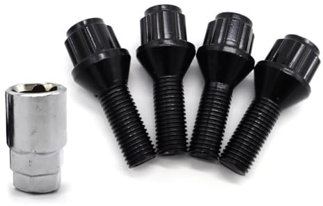 Radbolzen Kompatibel mit VW für Amarok 2010-2018 Auto Alufelgen Sicherungsschrauben Muttern Radmuttern M12 x 1,5