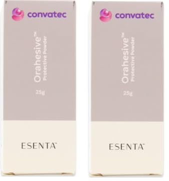 2 x ESENTA ORAHESIVE Protective Powder 25G | to Protect Broken, Irritated, Or Weeping Skin |