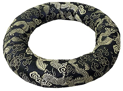 Ring für Klangschale mit traditionellem Muster Ø 20 cm in verschiedenen Farben erhältlich (schwarz)