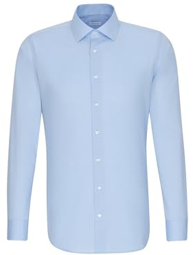 Seidensticker Herren Mens Longsleeve Bügelfreies Hemd Mit Sehr Schmalem Schnitt - X-Slim Fit Langarm Kent-Kragen, Blau(474980), 40 EU