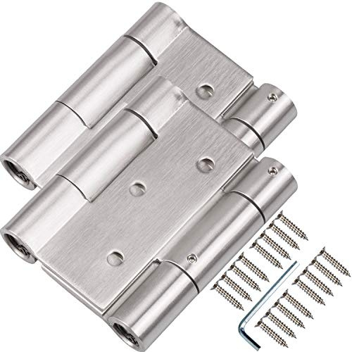 Stahlia Pendeltürscharnier EDELSTAHL H: 75mm (1 Paar) Türscharniere Pendeltürbänder Schwingtür Scharnier Saloontür Scharniere Edelstahl