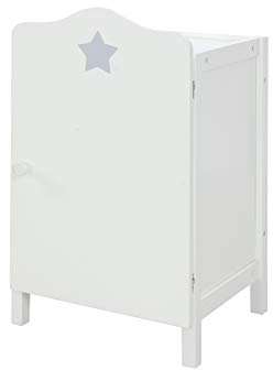 roba Armoire à vêtements pour poupées 'Stella', pour ranger les vêtements et accessoires de poupées, laquée en blanc