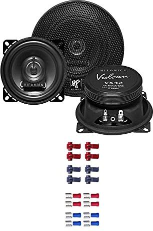 Hifonics Auto Lautsprecher Boxen VX42 200 Watt 10cm 2 Wege Koax passend für Mercedes Sprinter 901 902 903 904 905 1995-2006 Armaturenbrett vorne