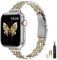 MioHHR Slim Band kompatibel mit Apple Watch Armband 38mm 40mm 41mm 42mm(Series 10),dünnes Edelstahl-Metallkettenband für Damen iWatch Bands Series 9 8 7 6 5 4 3 2 1 SE,Silber/Gold