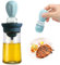 iYinJuan Bouteille d'huile avec Pinceau en Silicone, Distributeur d'huile d'olive pour Cuisine, Bouteilles à Condiments 2 En 1pour les Grillades, les Pâtes (bleu)