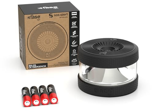 Luz Emergencia Coche Homologado DGT - baliza v16 homologada DGT con geolocalizador - Proporciona Geolocalización Exacta a la DGT - FASELIGHT IoT Color Negro