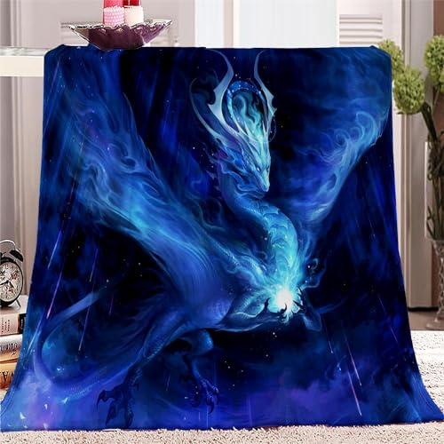 Kuscheldecken Anime Flugsaurier & Blau Flanelldecke Sofadecke, Wolldecke, Bettlaken, Wärme und Isolierung Decke, Klimaanlage Decke für Wohn und Schlafräume 180 x 200cm