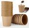 Molbory Lot de 100 petits gobelets en carton à expresso - 100 ml - Marron - En papier kraft - Gobelets en papier kraft - Gobelets à bonbons - Gobelets de fête non blanchis - Boissons chaudes pour